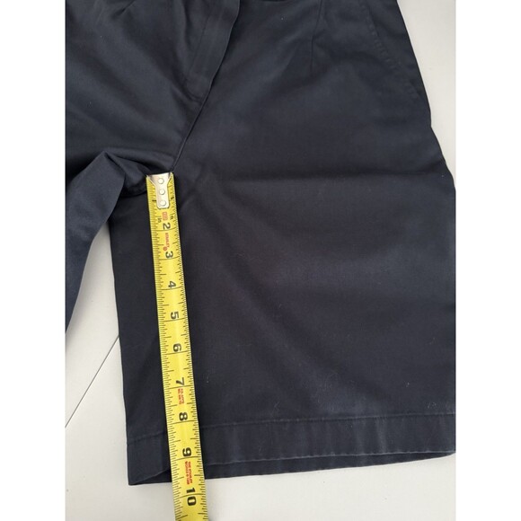 L.L. Bean Original Fit Shorts Womens 4 Blue 100% Cotton Twill Flat Front Casual - Picture 8 of 9